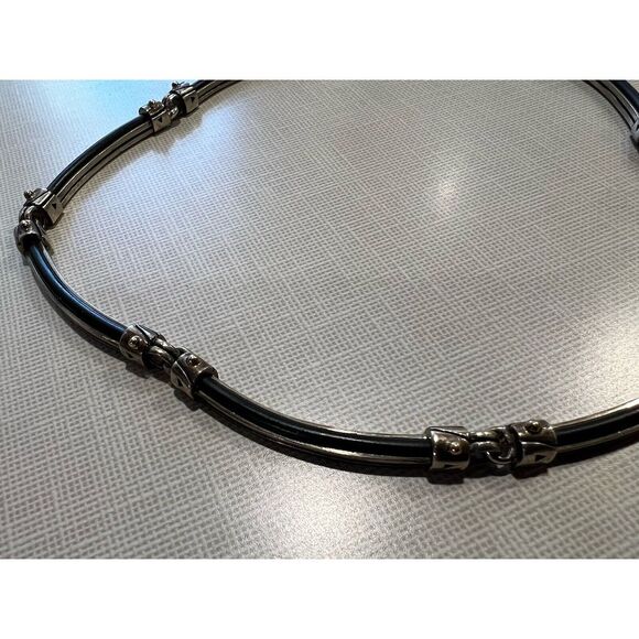 Vintage John Atencio Sterling Silver 18k JA SS Necklace - Picture 12 of 16